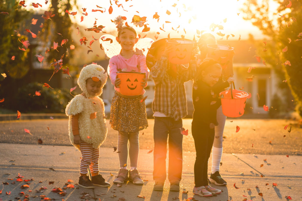 children trick or treating