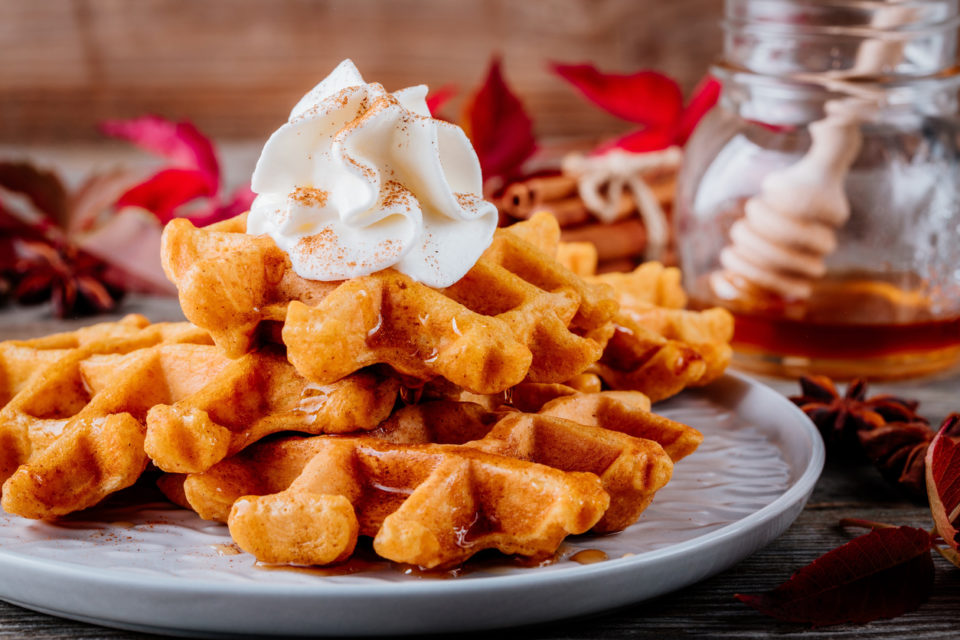 Pumpkin spice waffles