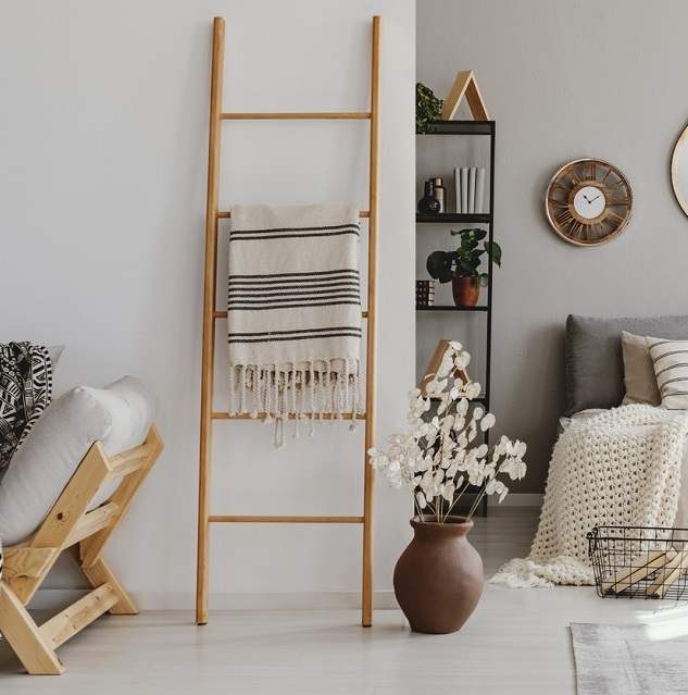 Diy ladder discount rack for blankets