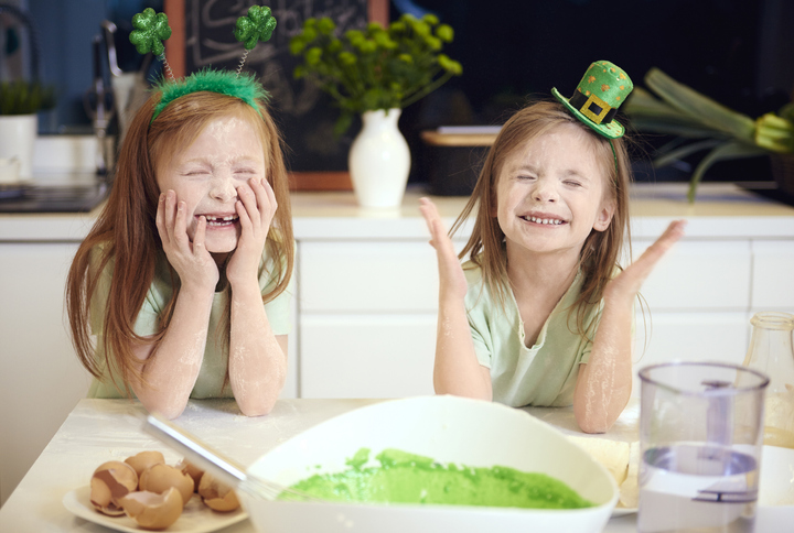 Playful kids enjoying with the flour